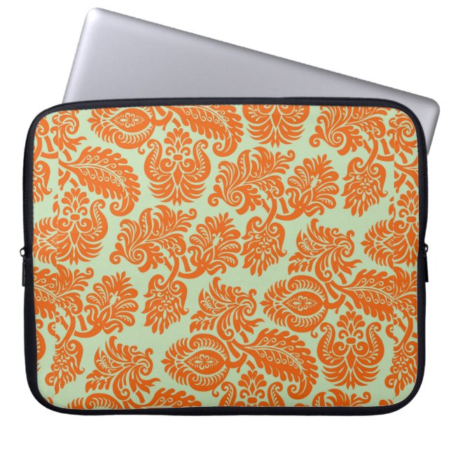 Sömlös orange, bakgrund struktur laptop fodral (Framsidan)