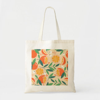 Sömlös orange mönster, abstrakt vintage konst. tygkasse