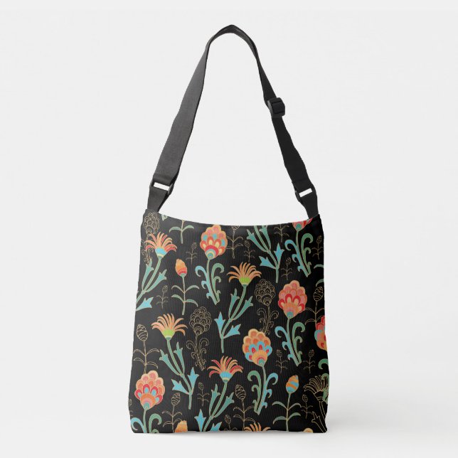 Sömlös orientalisk Blommigt Elegance Axelväska (Framsida)