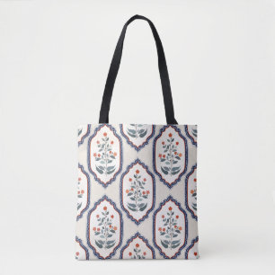 Sömlös orientalisk vintage med blombra tygkasse