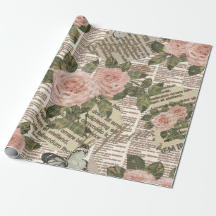 Sömlös Paris-resa tapet. Vintage Presentpapper