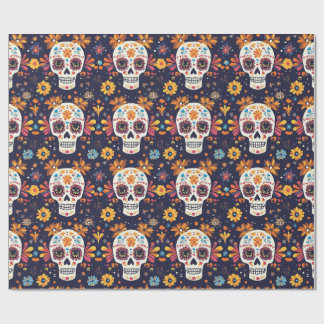 Sömlös patt av färglöst day of the dead-socker presentpapper