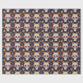 Sömlös patt av färglöst day of the dead-socker presentpapper