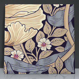 Sömlös Pimpernel 10 av 12 Dusty Blue & Gult Kakelplatta