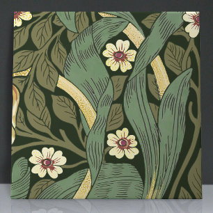 Sömlös Pimpernel 12 av 12 Faux Guld & Sage Grönt Kakelplatta