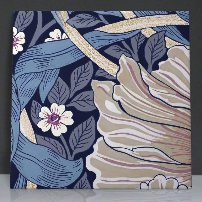 Sömlös Pimpernel 1 av 12 Dusty Blue & Warm White Kakelplatta (Skapare uppladdad)