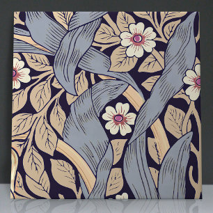 Sömlös Pimpernel 2 av 12 Dusty Blue & Gult Kakelplatta