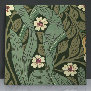 Sömlös Pimpernel 9 av 12 Warm Gult Sage Grönt Kakelplatta