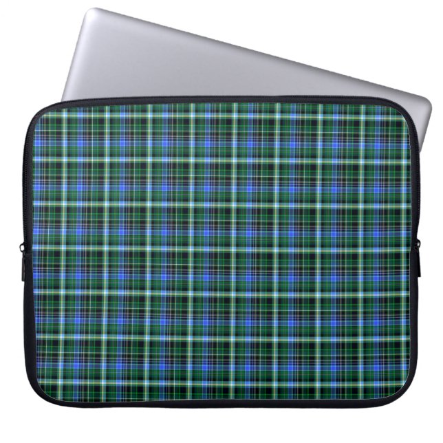 Sömlös plaid mönster. Fabric mönster. Texturebac Laptop Fodral (Framsidan)