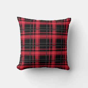 Sömlös, plaidsklädd, strimlad patt kudde