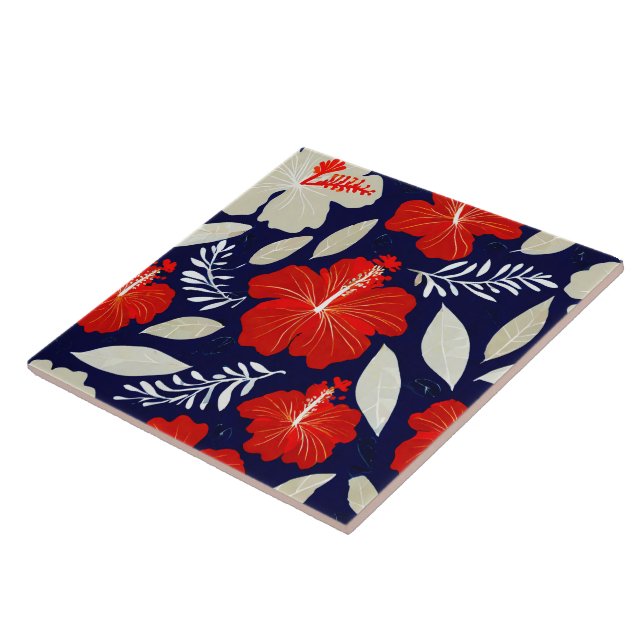 Sömlös platta - tropiskt tryck kakelplatta (Sidan)