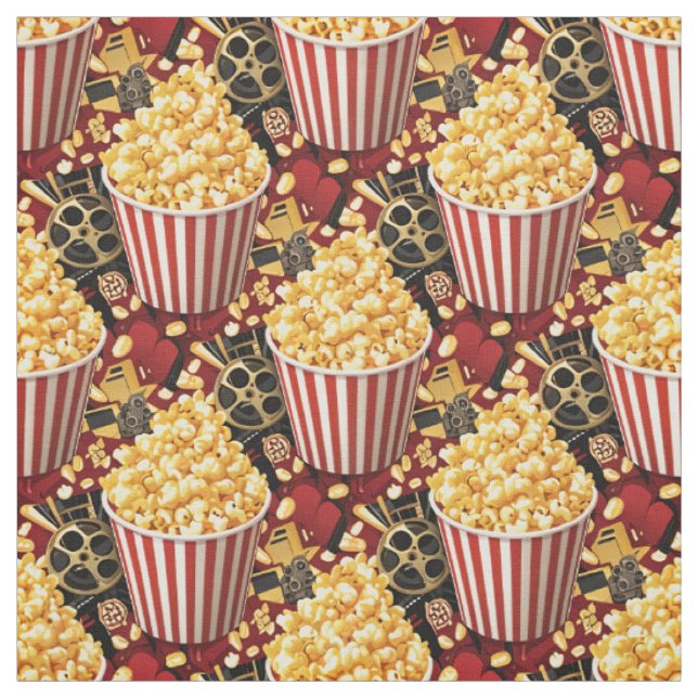 Sömlös popcorntyg för filmkväll tyg (Provkarta)