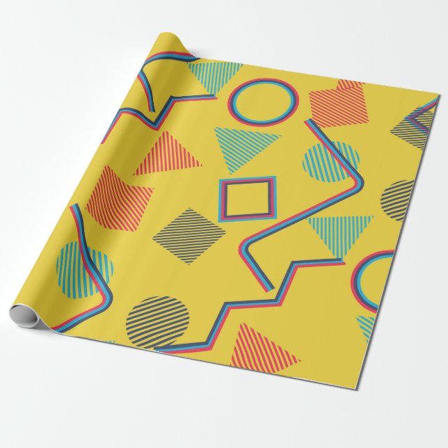 Sömlös poppkonst Mönster. Abstrakt Colorful Textur Presentpapper (Utrullad)