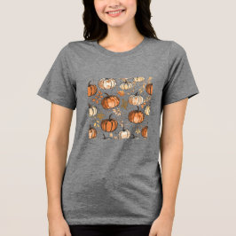 Sömlös Pumpkin Fall Design T Shirt