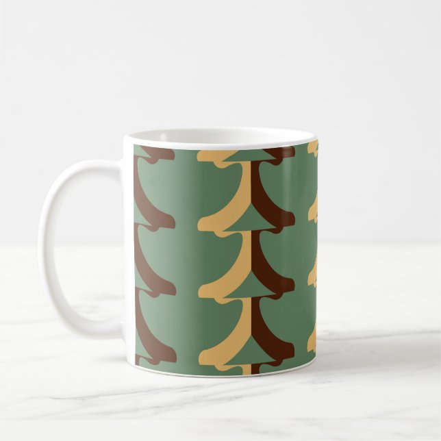 Sömlös reflektor mönster med lodrät inslag. abs kaffemugg (Vänster)