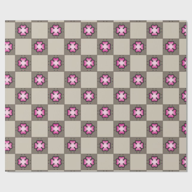 Sömlös retro-estetisk design" presentpapper (Platt)