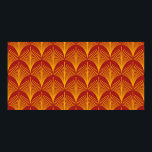 Sömlös röd och guld vintage art deco fredsock fis poster<br><div class="desc">Sömlös rödröd och guld vintage konst deco polofisk  vintagen tapet mönster</div>