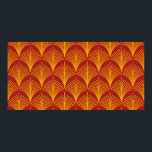Sömlös röd och guld vintage art deco fredsock fis poster<br><div class="desc">Sömlös rödröd och guld vintage konst deco polofisk  vintagen tapet mönster</div>