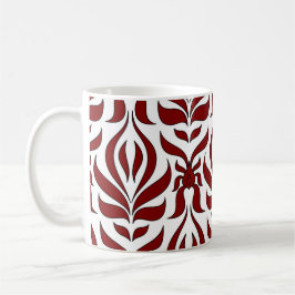 Sömlös röd och vit Mönster-design Kaffemugg