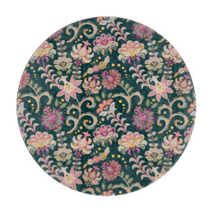 Sömlös Rosa Mörk Blommigt - bakgrund
