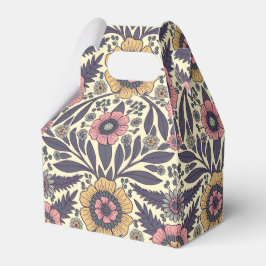 Sömlös Rosa och blått Blommönster Presentaskar