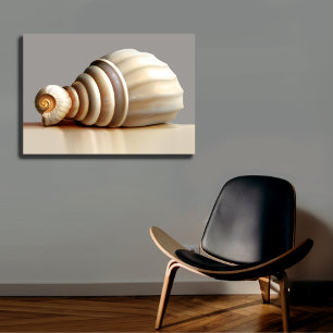 Sömlös Seashell Beach House Wall Decor Canvastryck