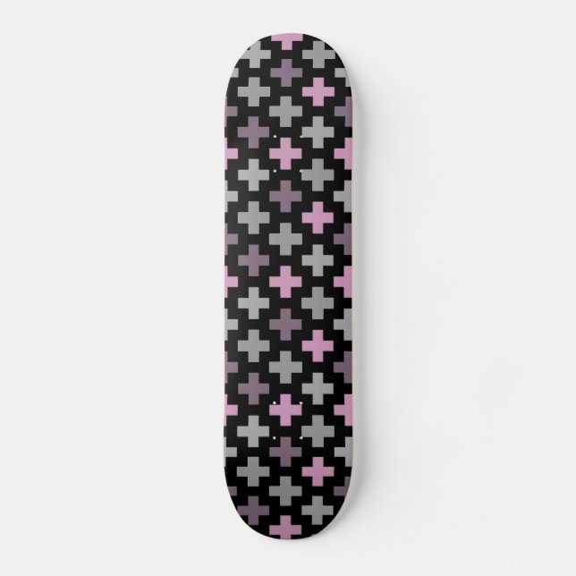 Sömlös Skateboard Kor Mönster Bräda 21,5 Cm (Framsida)