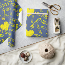 Sömlös skolväsande penna för Papper magi Presentpapper