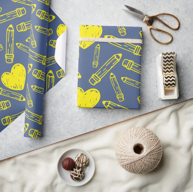 Sömlös skolväsande penna för Papper magi Presentpapper (Hantverk)