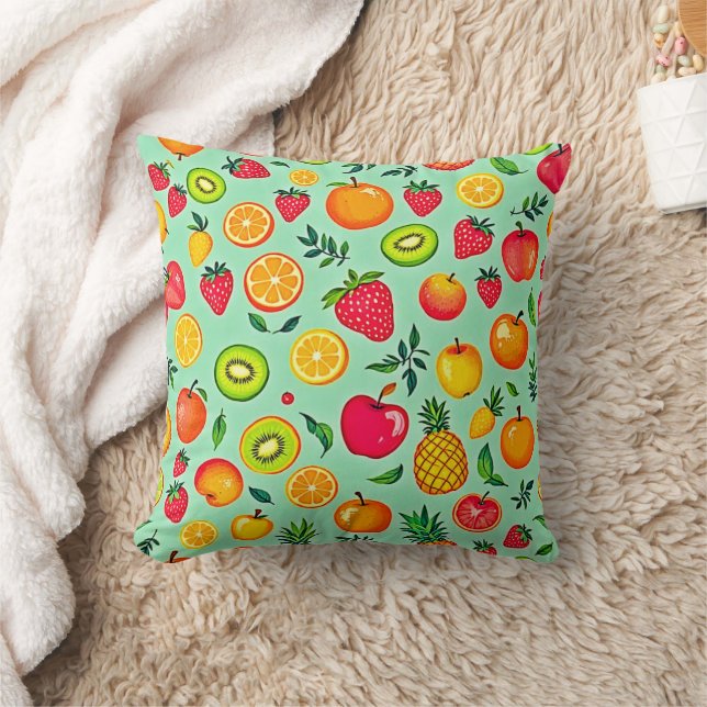 Sömlös sommarfruktdesign kudde (Filt)
