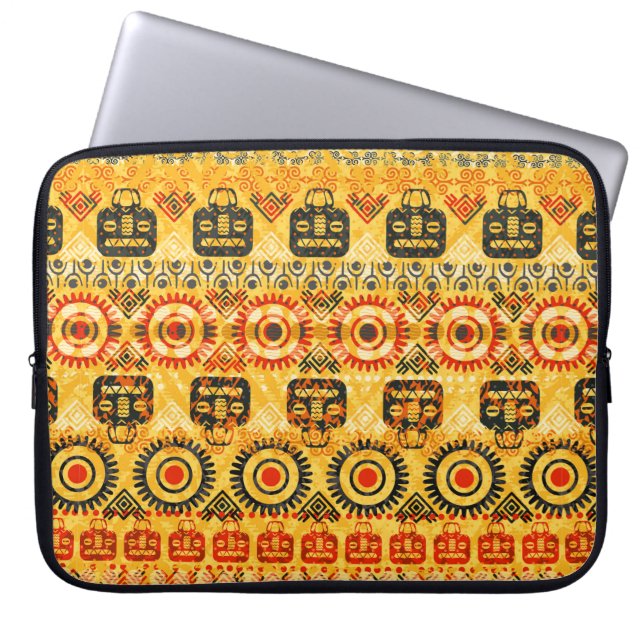 Sömlös stamma mönster laptop fodral (Framsidan)