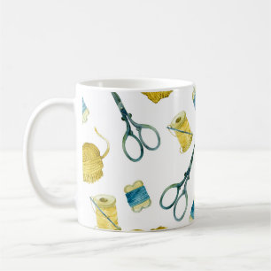 Sömlös stickning av mönster kaffemugg