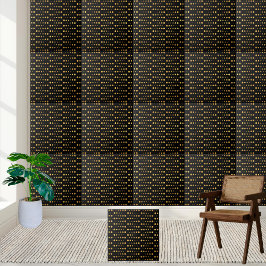 Sömlös svart- och Guld-geometrisk hexagonplatta Kakelplatta