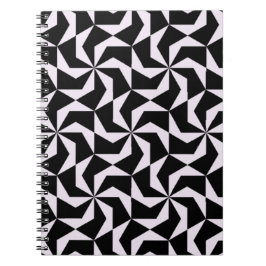 Sömlös svart och Rosa Abstrakt Geometric Hexagon Anteckningsbok