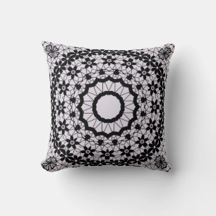 Sömlös svart snöre lacy retro dekoratromantisk kudde