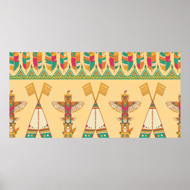 Sömlös tapp av inhemsk ornamenterad tråd poster (Framsidan)