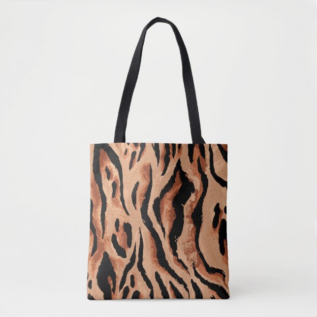 sömlös tiger, leopard skin mönster tygkasse (Framsida)