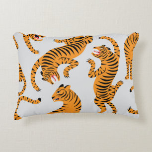 Sömlös tiger mönster, viltlevande tema. prydnadskudde