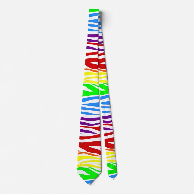 Sömlös Tiger Rainbow djurtryck Slips (Framsida)