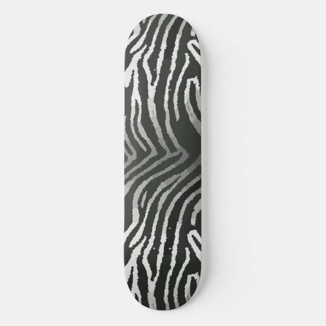 Sömlös tiger randigt mönster mini skateboard bräda 18,5 cm (Framsida)