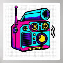 Sömlös Tiling Pop Art Block Tyg och Förpackning 