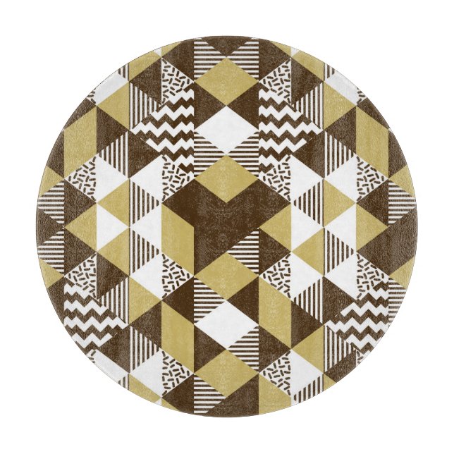 Sömlös triangel: geometrisk guld mode. (Framsidan)
