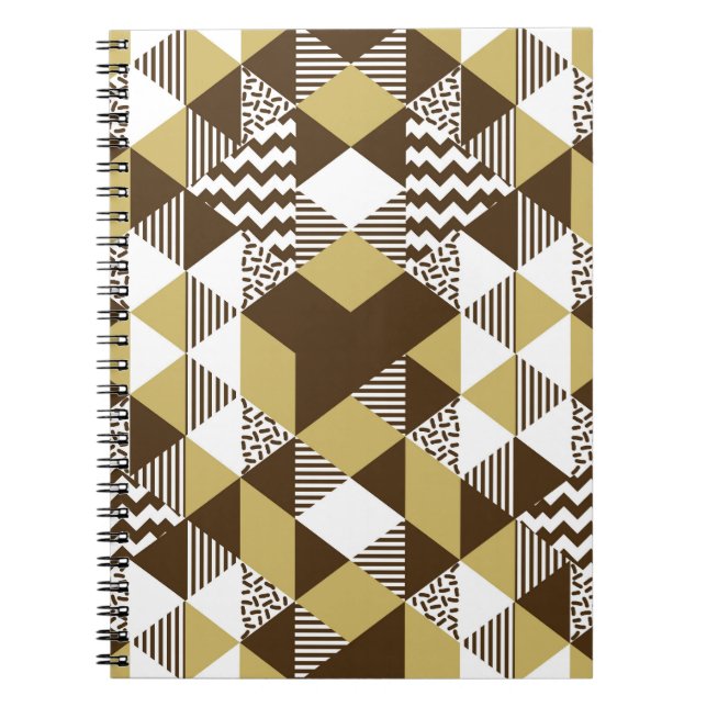 Sömlös triangel: geometrisk guld mode. anteckningsbok (Framsidan)