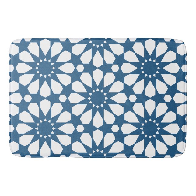 Sömlös turkisk färglös design Cute Badrumsmatta (Framsidan)