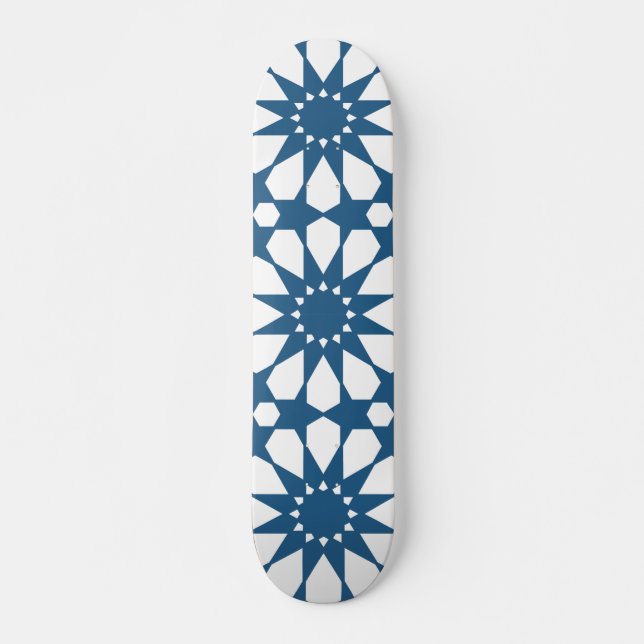 Sömlös turkisk färglös design Cute Mini Skateboard Bräda 18,5 Cm (Framsida)