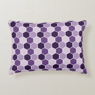 Sömlös ultraviolett hexagon mönster. Honeycomb co Prydnadskudde