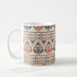 Sömlös utformning av mönster med traditionell Pale Kaffemugg