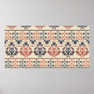 Sömlös utformning av mönster med traditionell Pale Poster