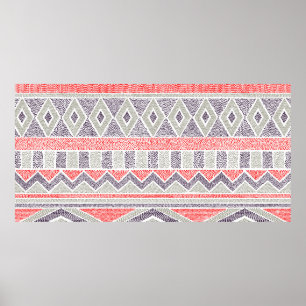 Sömlös utplåning av mönster. Tribal och aztec Poster