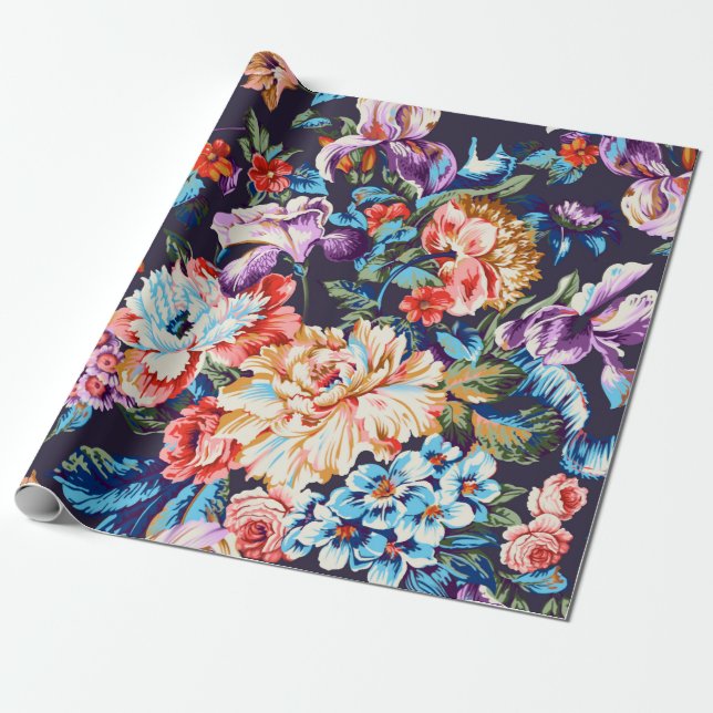 Sömlös, vacker abstrakt, färglös vattenfärg di presentpapper (Utrullad)